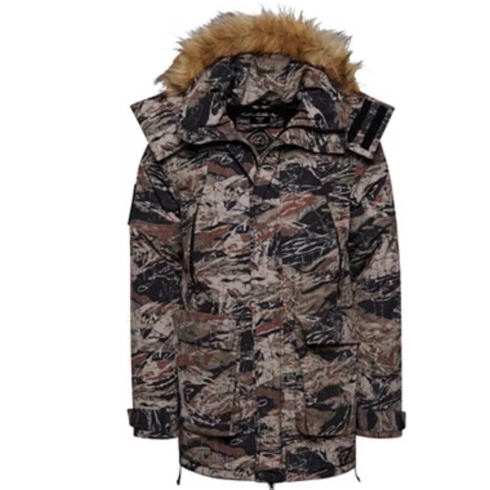 NWT Superdry Men's Code Faux Fur Hooded Everest Parka Jacket - Picture 5 of 5